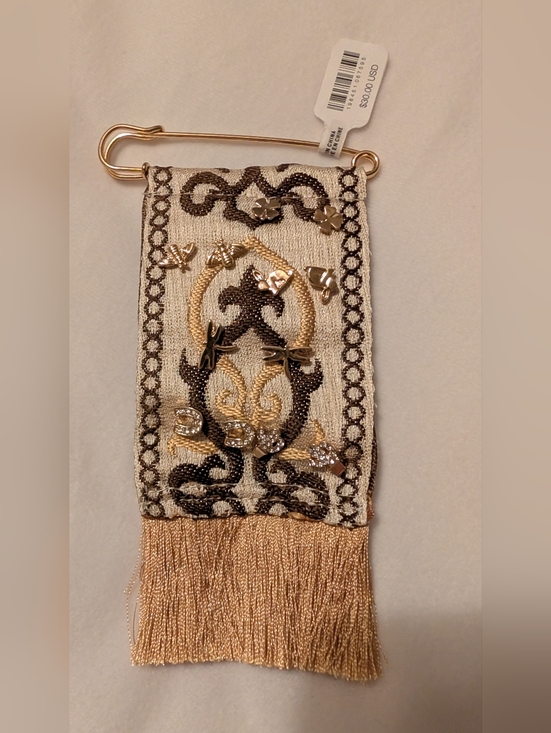 Free People Jewelry - Free People Book Charm Brooch Earring Set Tassle Pin NWT